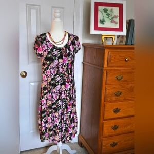 Norm Thompson A-Line Midi Dress with Flutter Sleeves